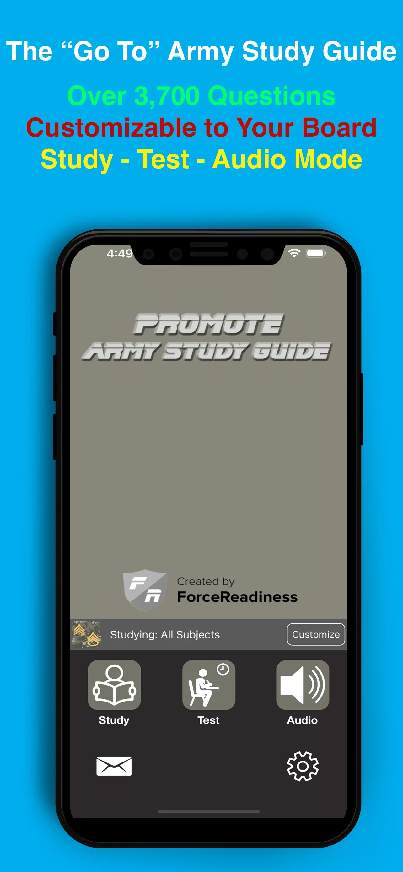 PROmote - Army Study Guide app store screenshot 1 — Education (iOS)