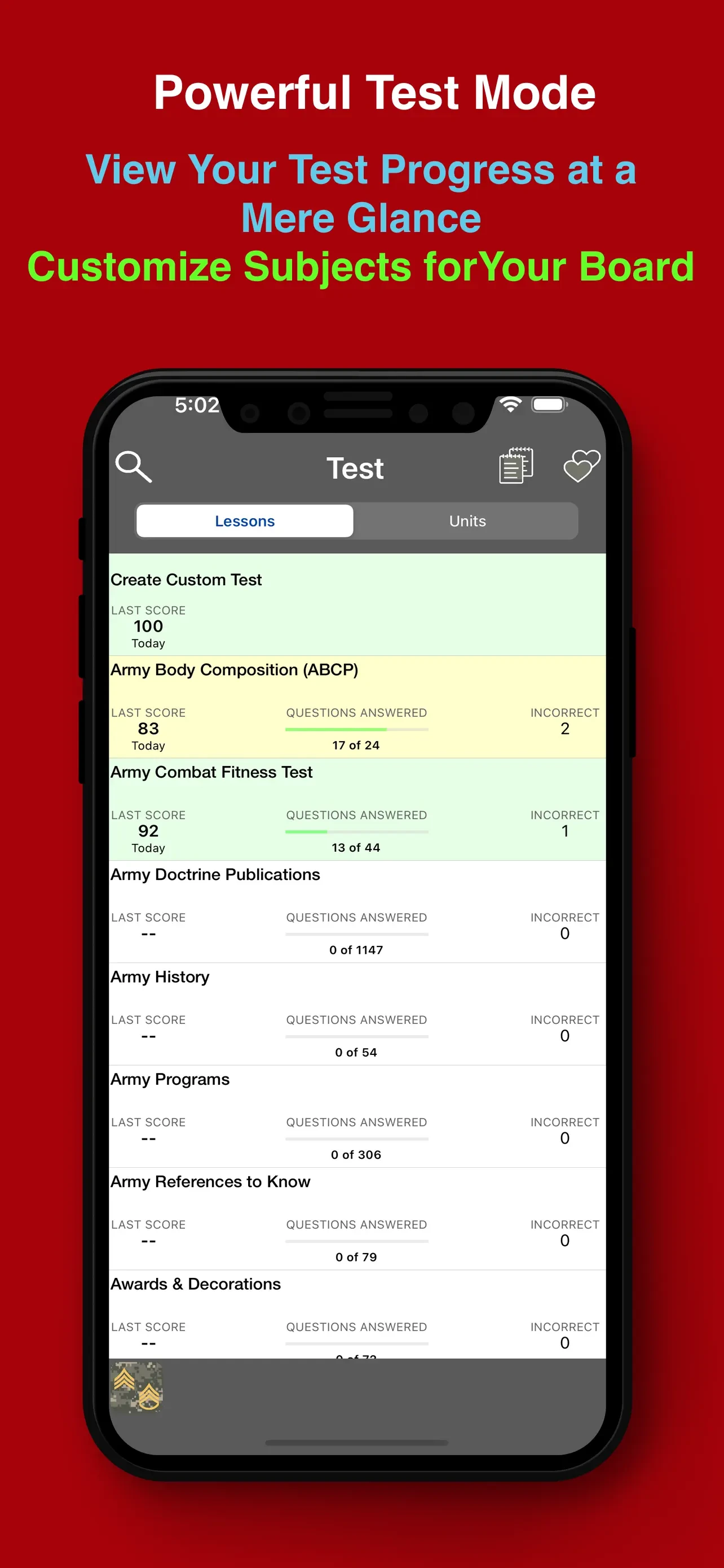 PROmote - Army Study Guide app store screenshot 2 — Education (iOS)