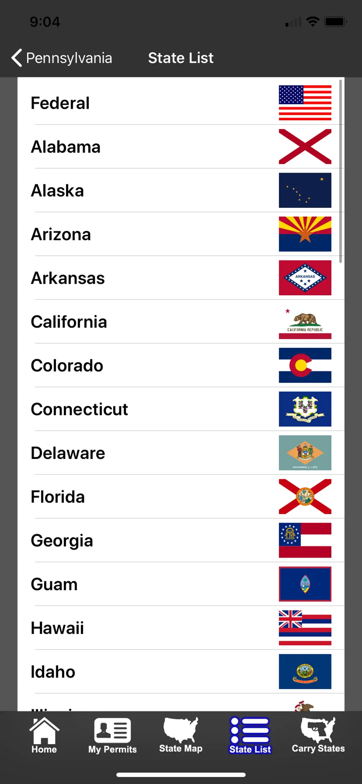 CCW – Concealed Carry 50 State app store screenshot 6 — Reference (iOS)