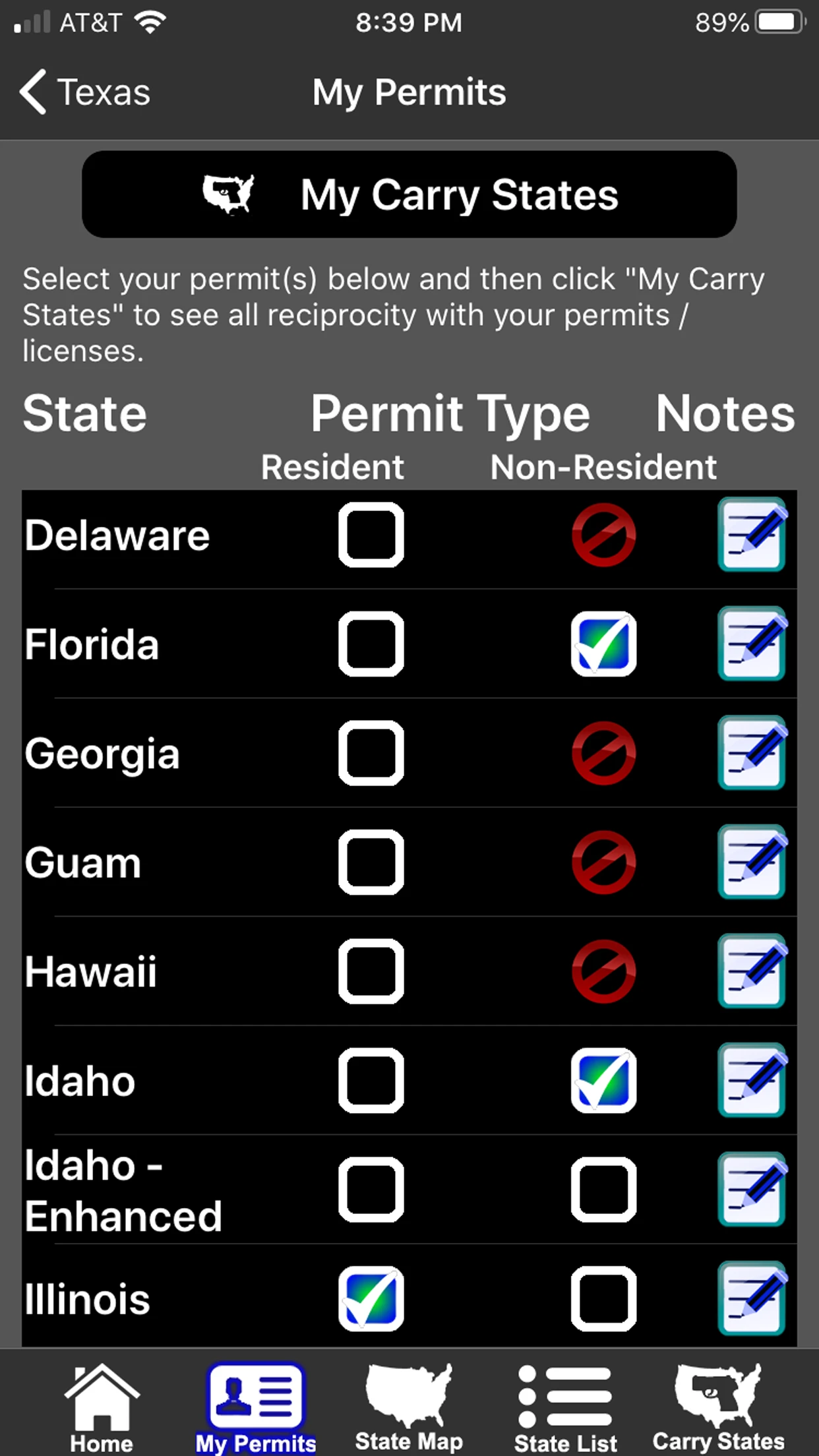 CCW – Concealed Carry 50 State app store screenshot 3 — Reference (iOS)
