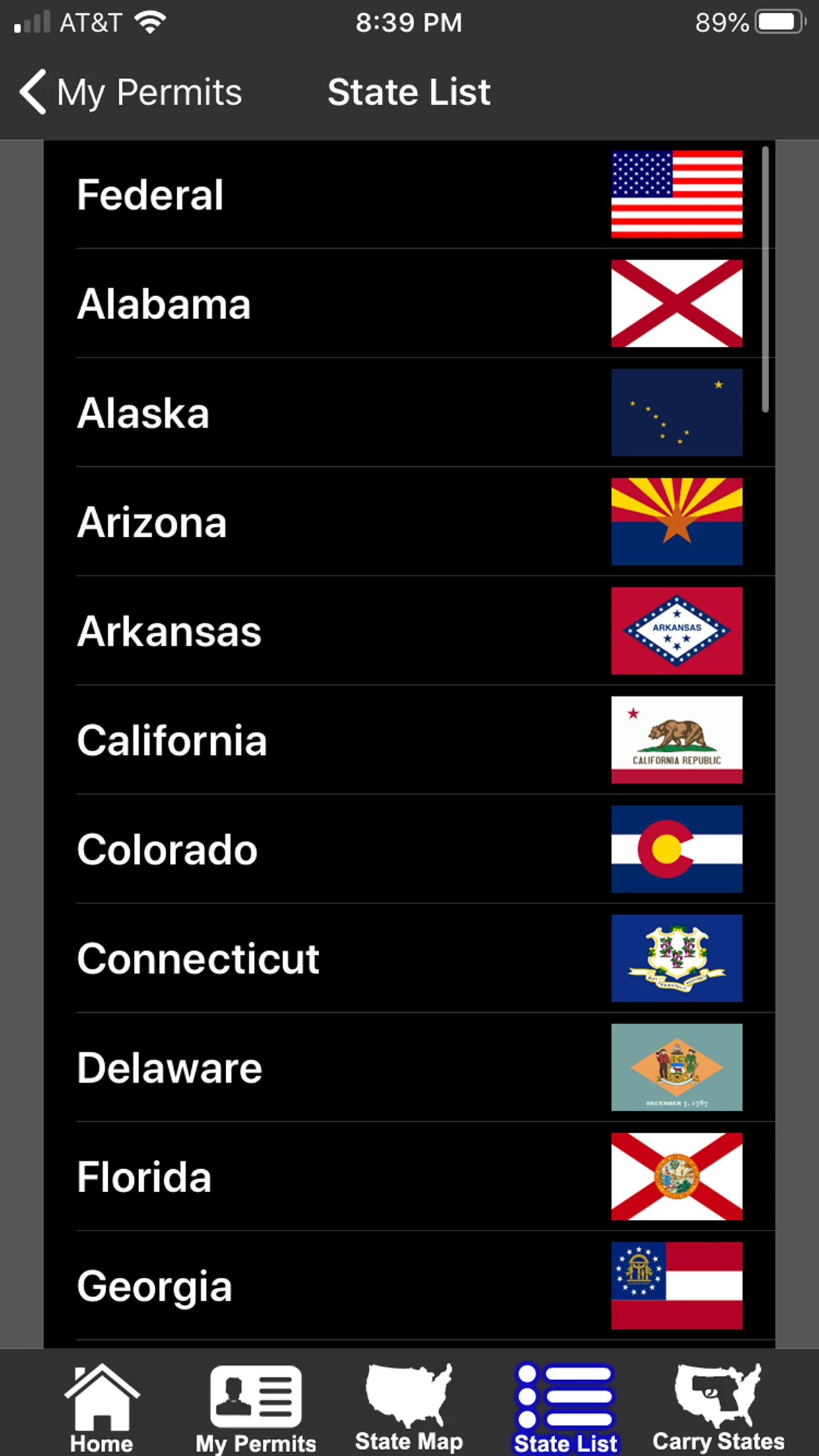 CCW – Concealed Carry 50 State app store screenshot 5 — Reference (iOS)