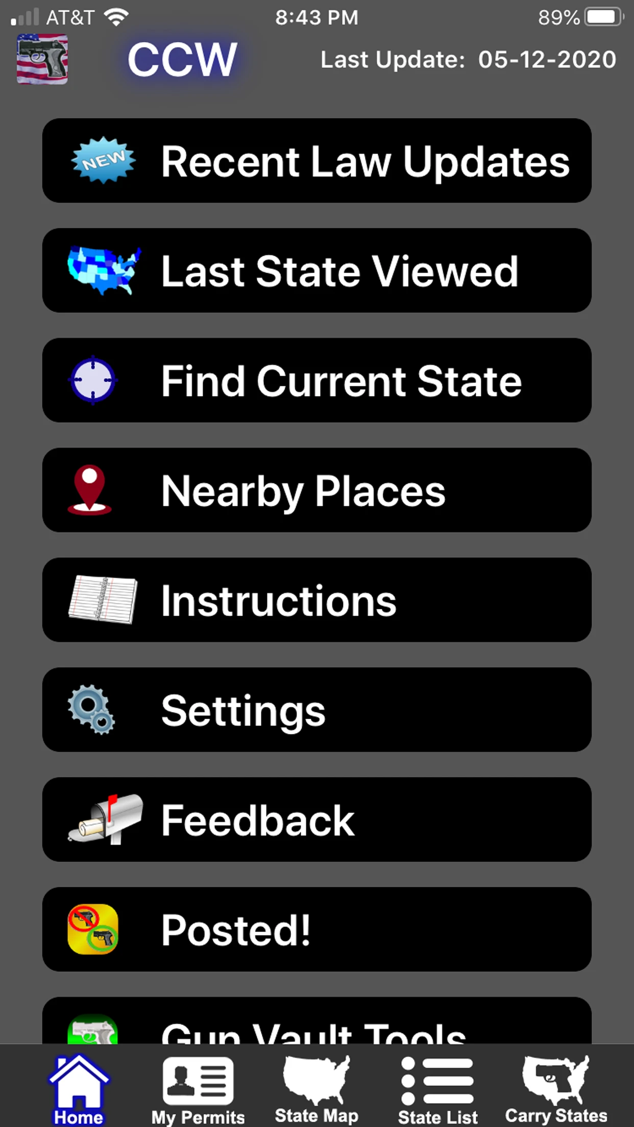 CCW – Concealed Carry 50 State app store screenshot 7 — Reference (iOS)