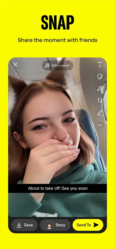 Snapchat app store screenshot 1 — Photo & Video (iOS)