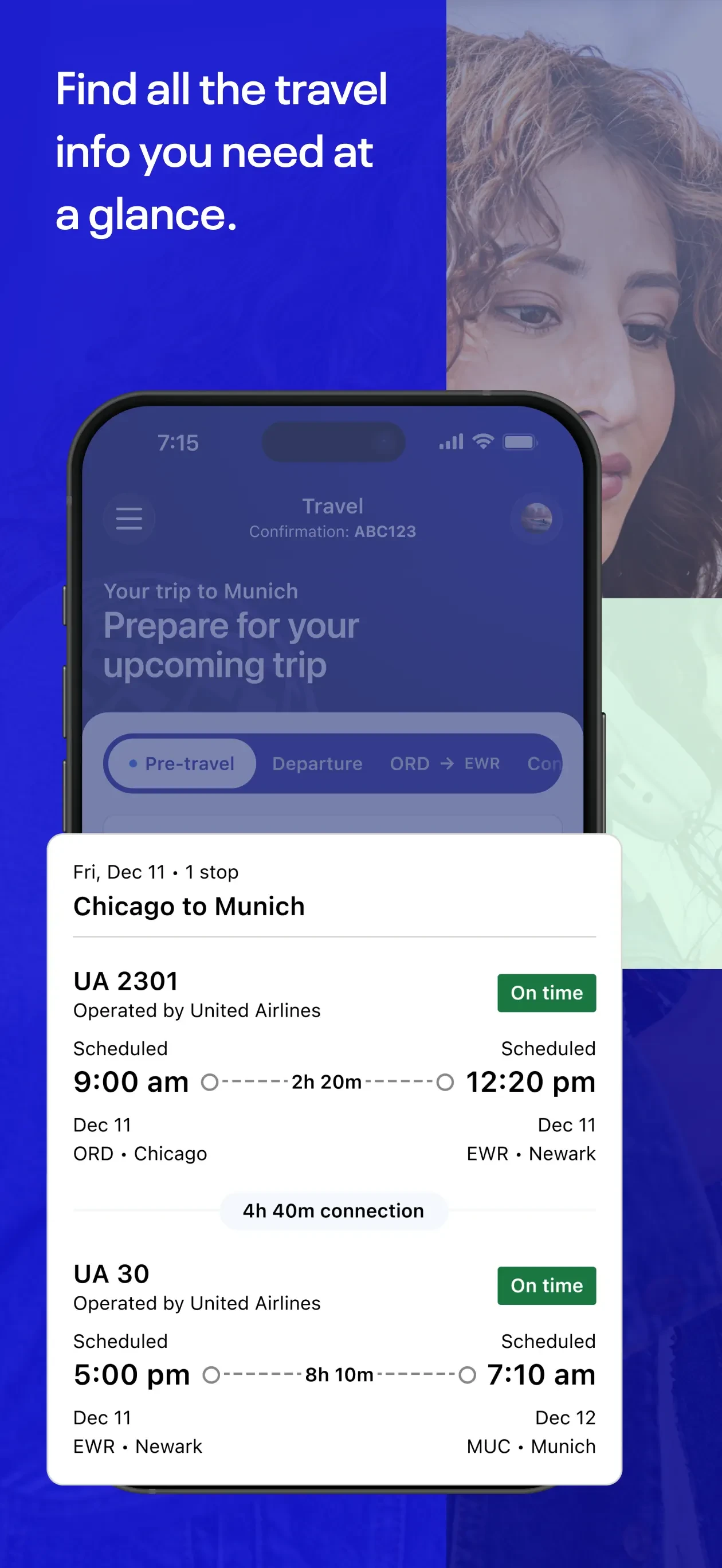 United Airlines app store screenshot 1 — Travel (iOS)