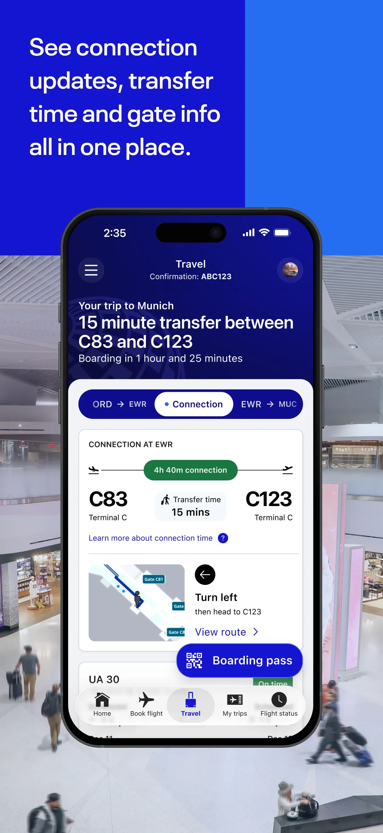 United Airlines app store screenshot 3 — Travel (iOS)