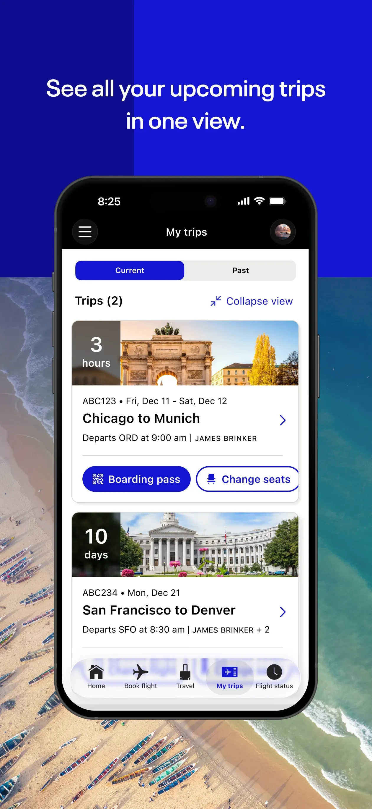 United Airlines app store screenshot 6 — Travel (iOS)
