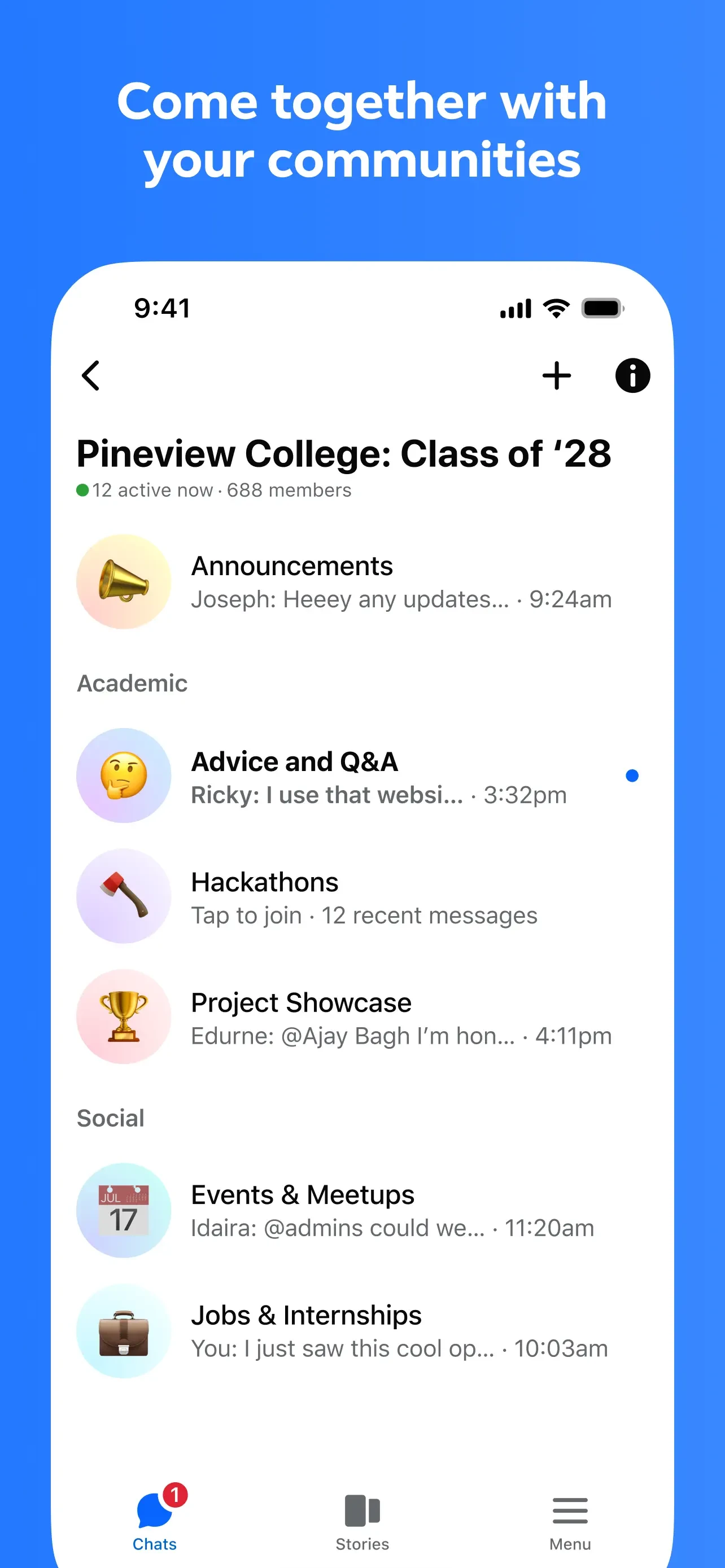 Messenger app store screenshot 3 — Social Networking (iOS)