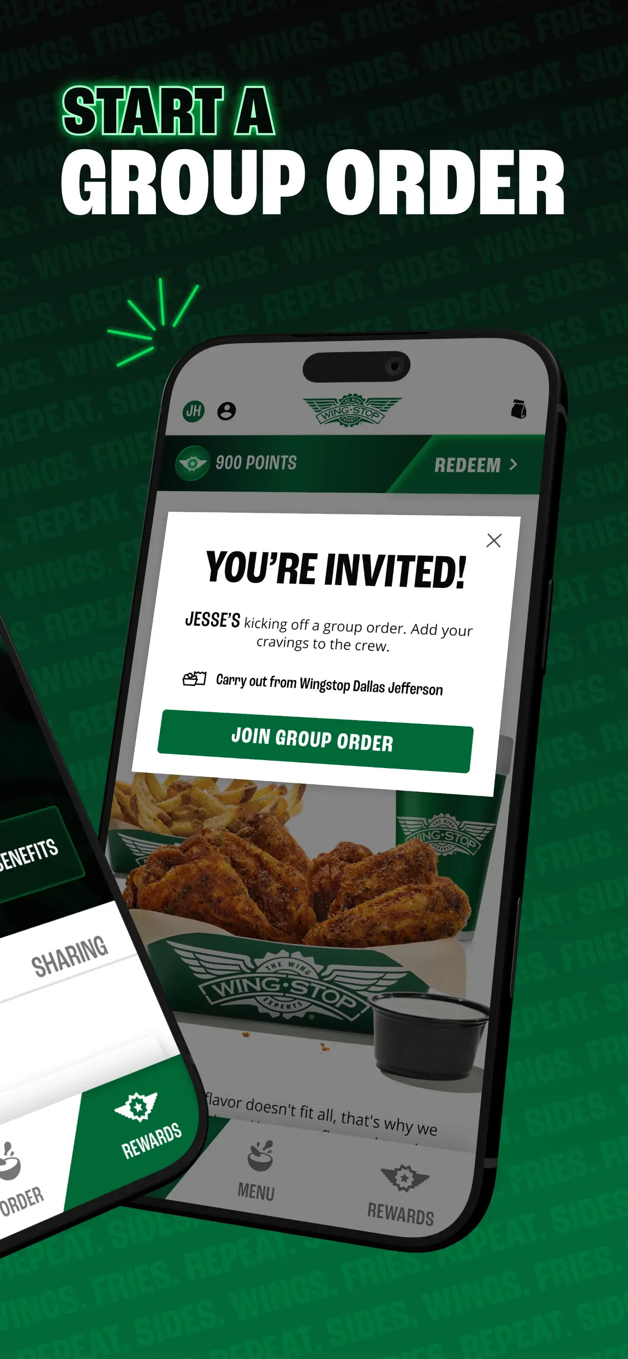 Wingstop app store screenshot 2 — Unknown (iOS)