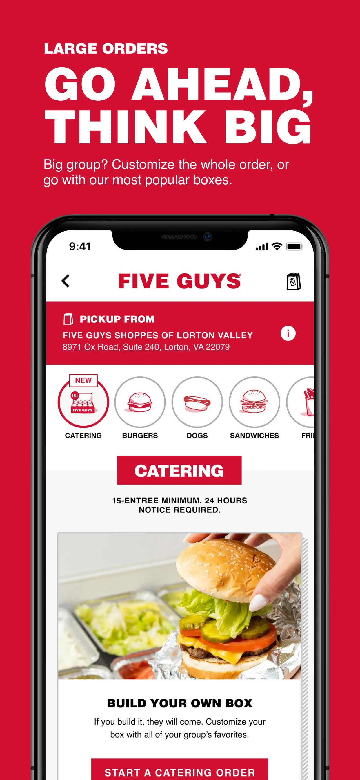 Five Guys Burgers & Fries app store screenshot 5 — Unknown (iOS)
