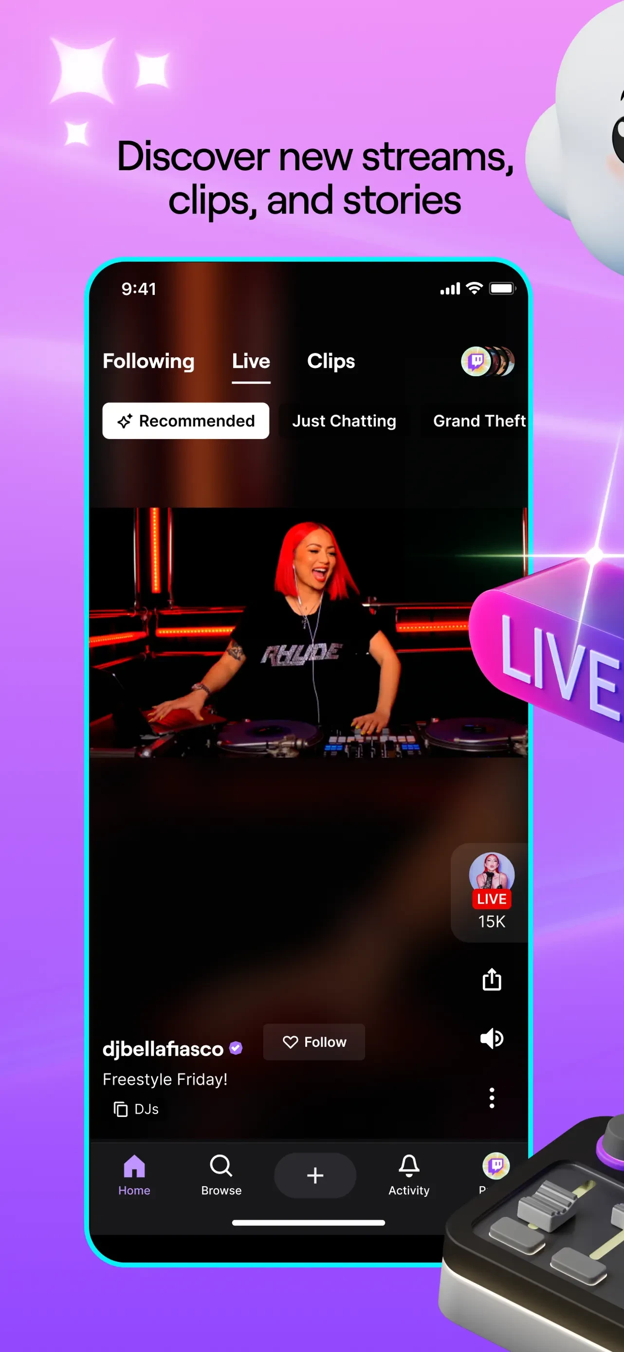 Twitch: Live Streaming app store screenshot 1 — Unknown (iOS)