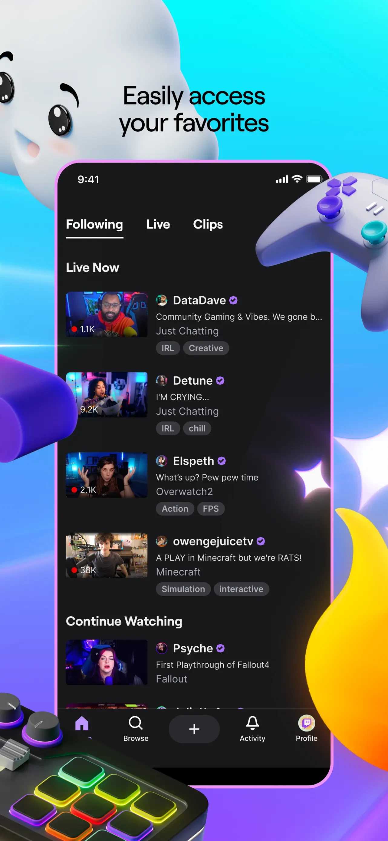 Twitch: Live Streaming app store screenshot 2 — Unknown (iOS)