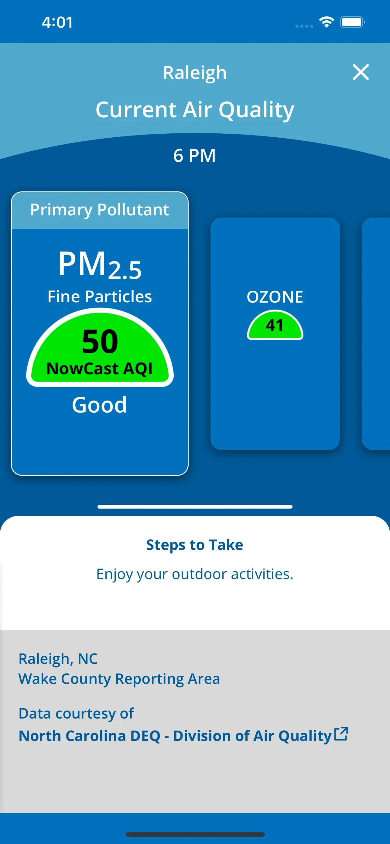 EPA AIRNow app store screenshot 3 — Unknown (iOS)