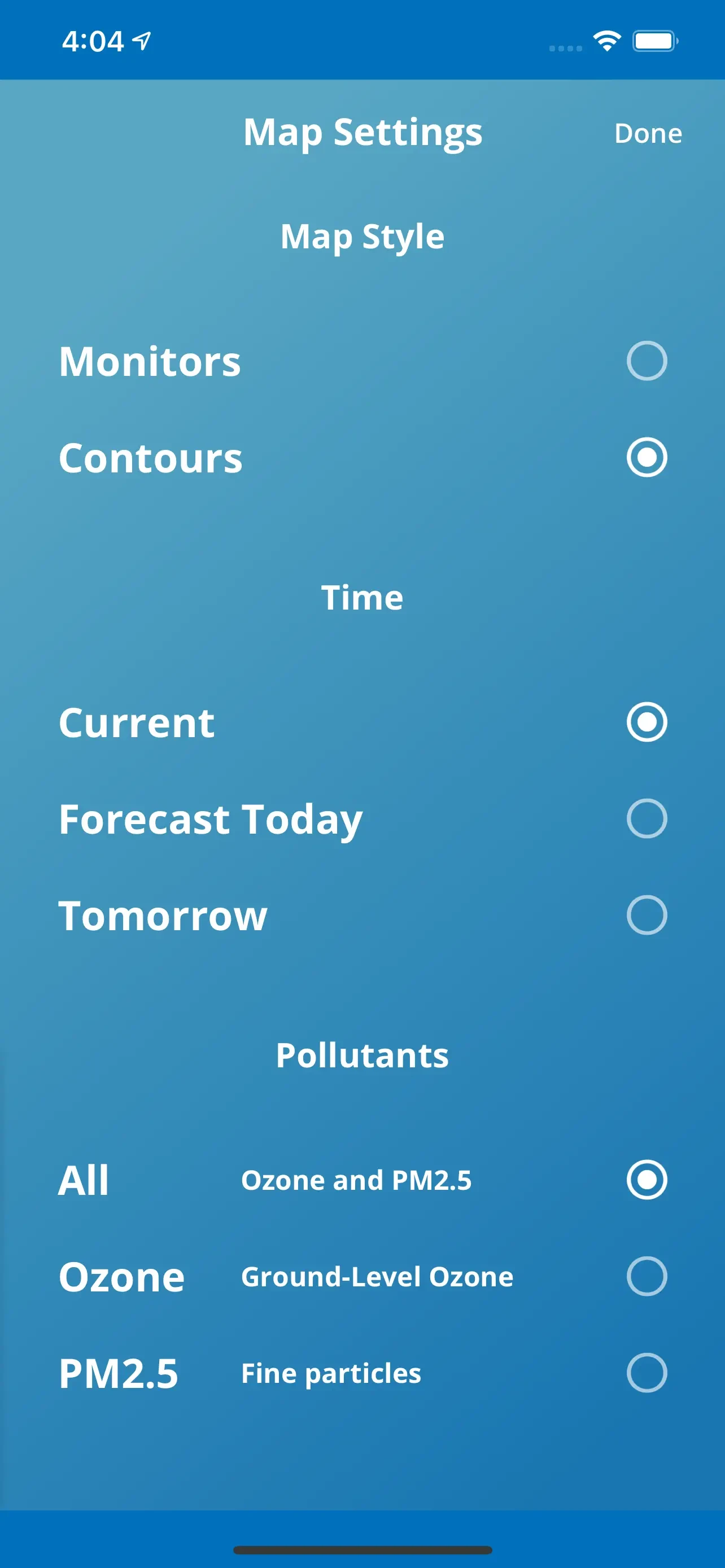 EPA AIRNow app store screenshot 8 — Unknown (iOS)