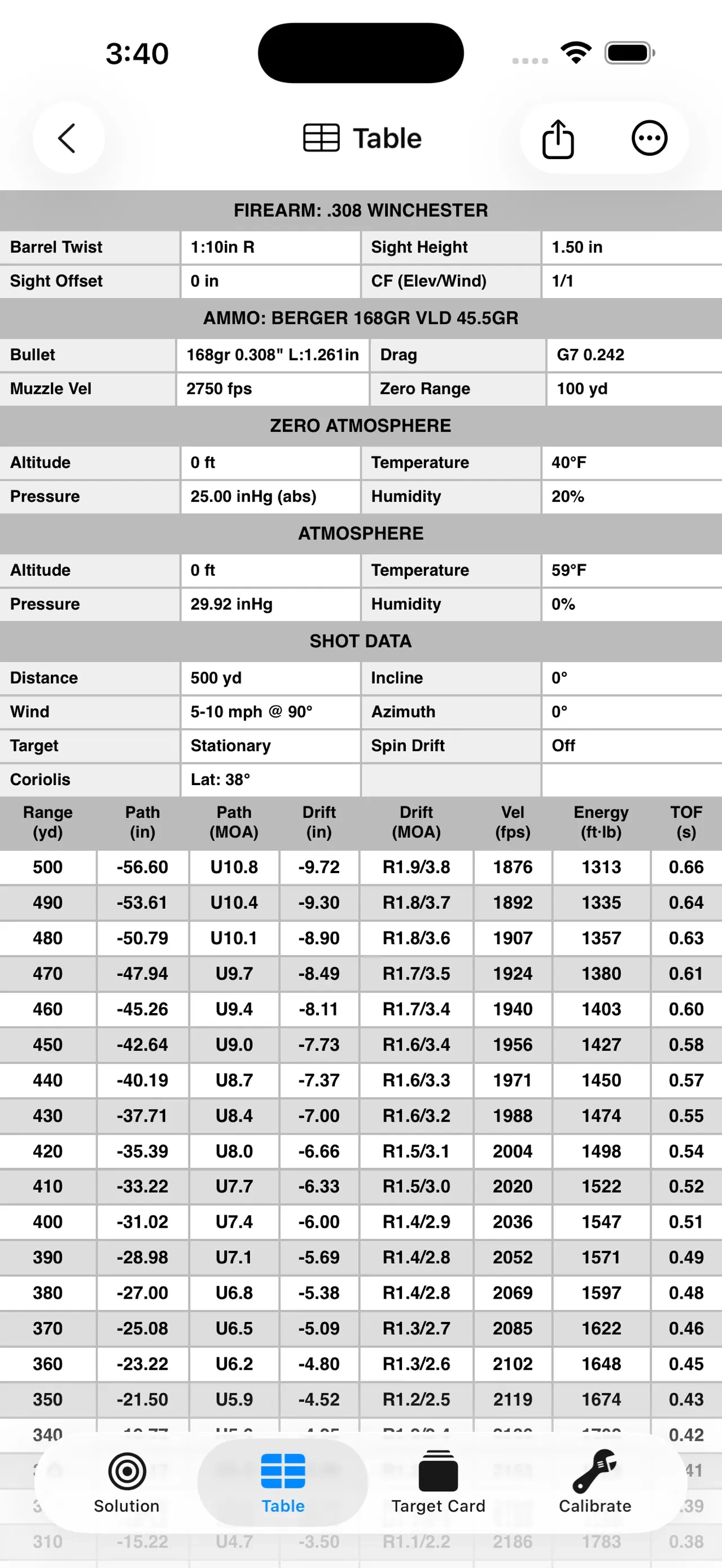 Shooter: Ballistic Calculator app store screenshot 9 — Unknown (iOS)