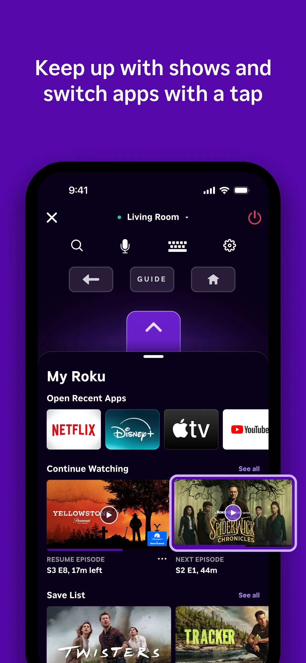 The Roku App (Official) app store screenshot 4 — Entertainment (iOS)