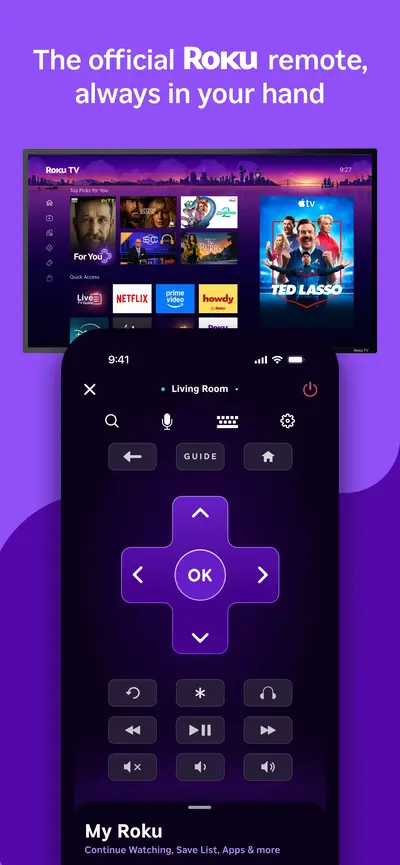 Roku Remote (Official) app store screenshot 1 — Entertainment (iOS)