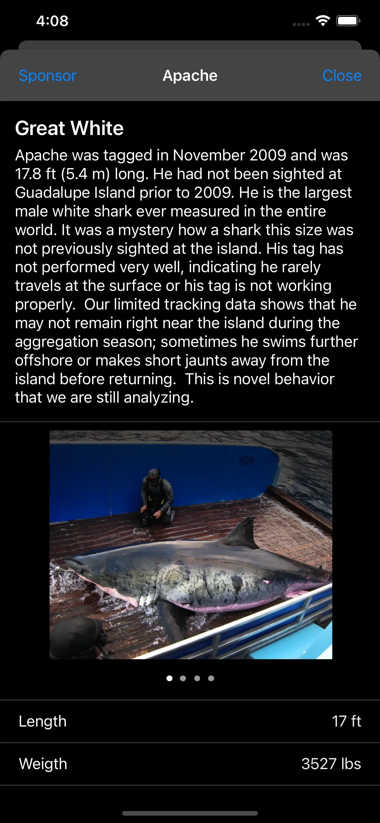 Expedition White Shark app store screenshot 2 — Education (iOS)