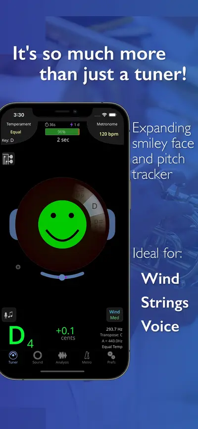 TonalEnergy Tuner & Metronome app store screenshot 1 — Music (iOS)