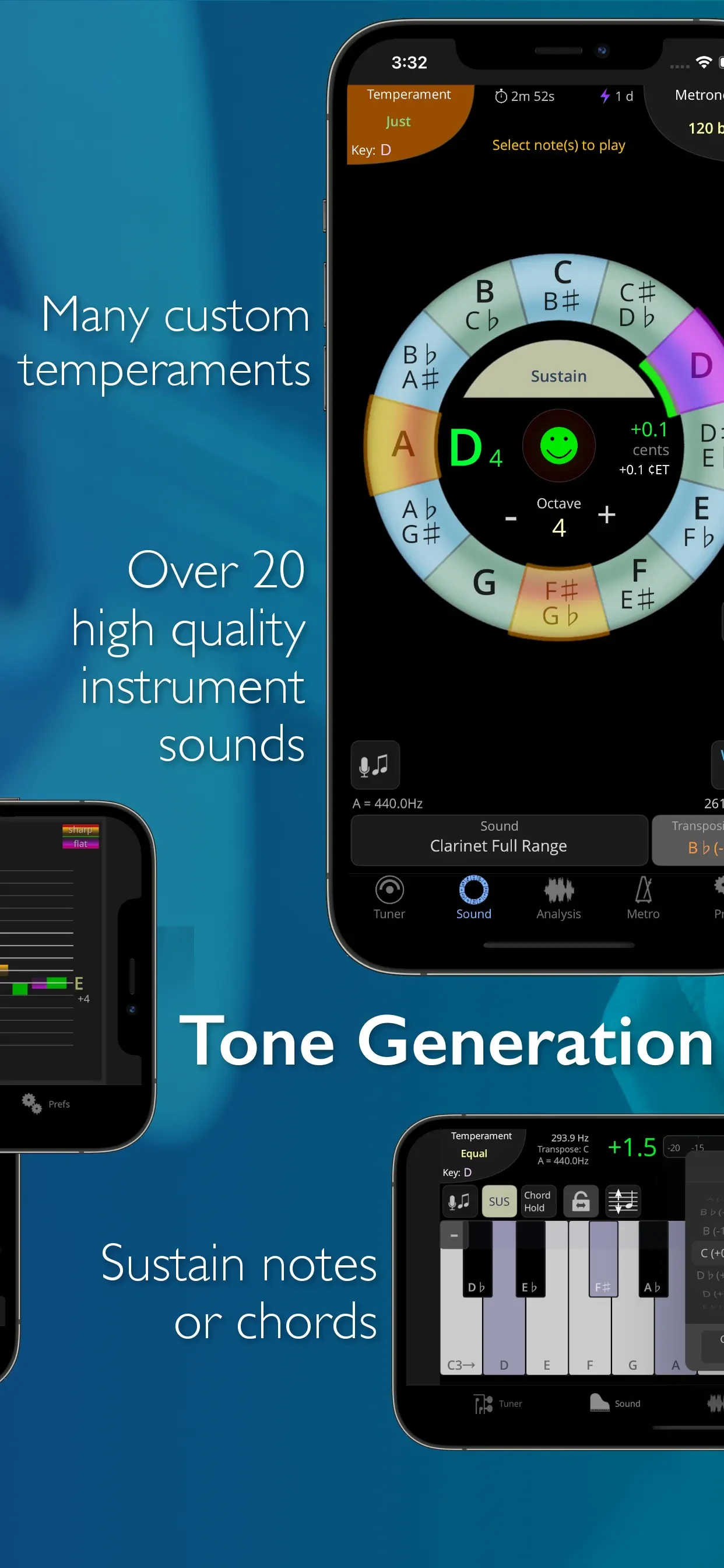 TonalEnergy Tuner & Metronome app store screenshot 3 — Music (iOS)