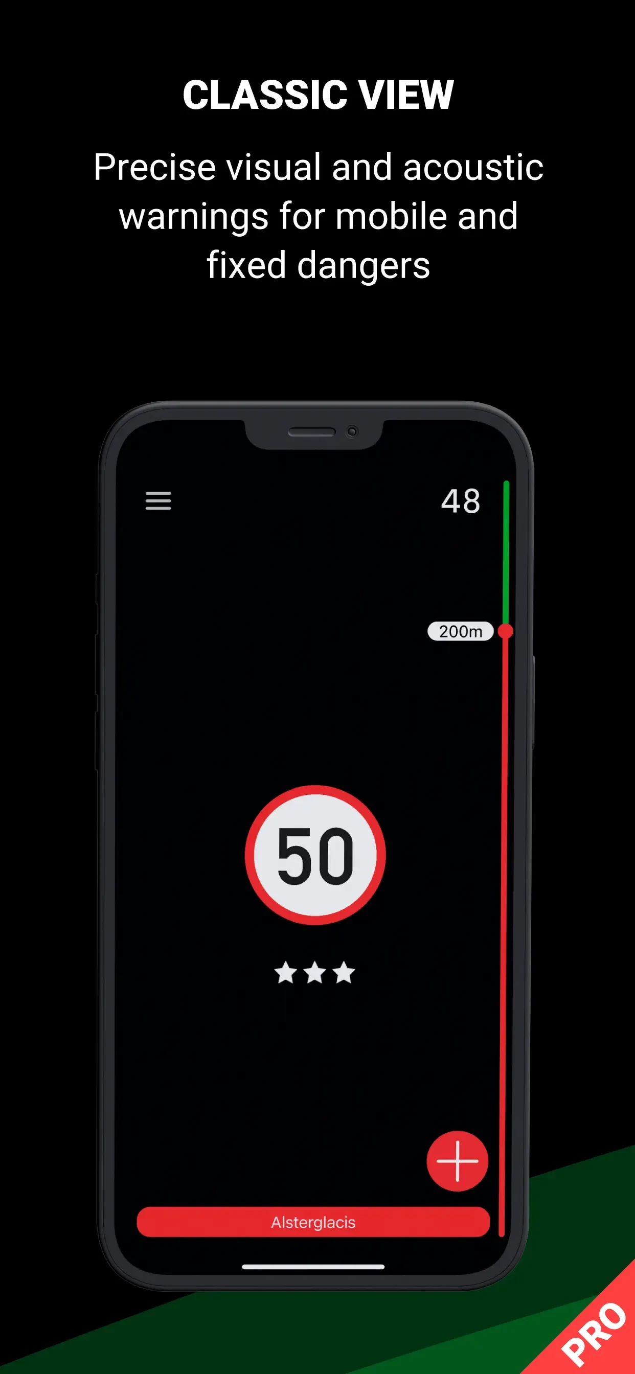 Blitzer.de PRO app store screenshot 3 — Navigation (iOS)