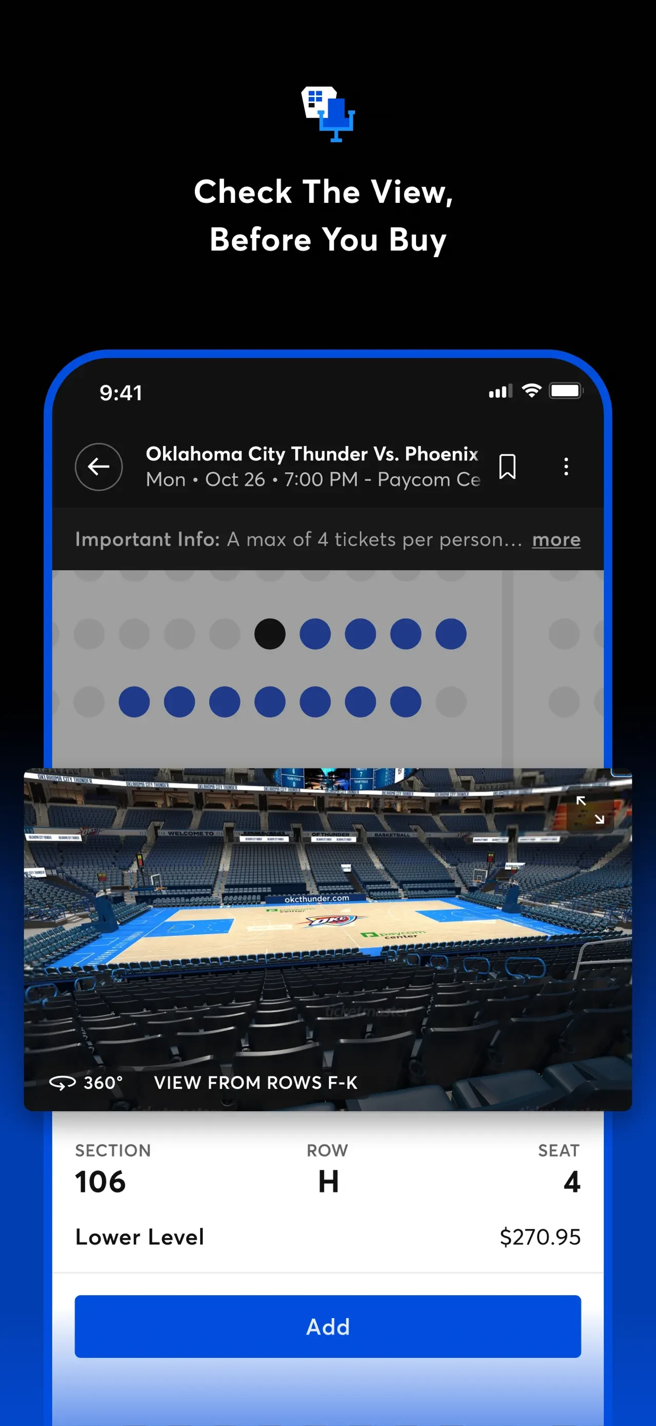 Ticketmaster－Buy, Sell Tickets app store screenshot 4 — Entertainment (iOS)