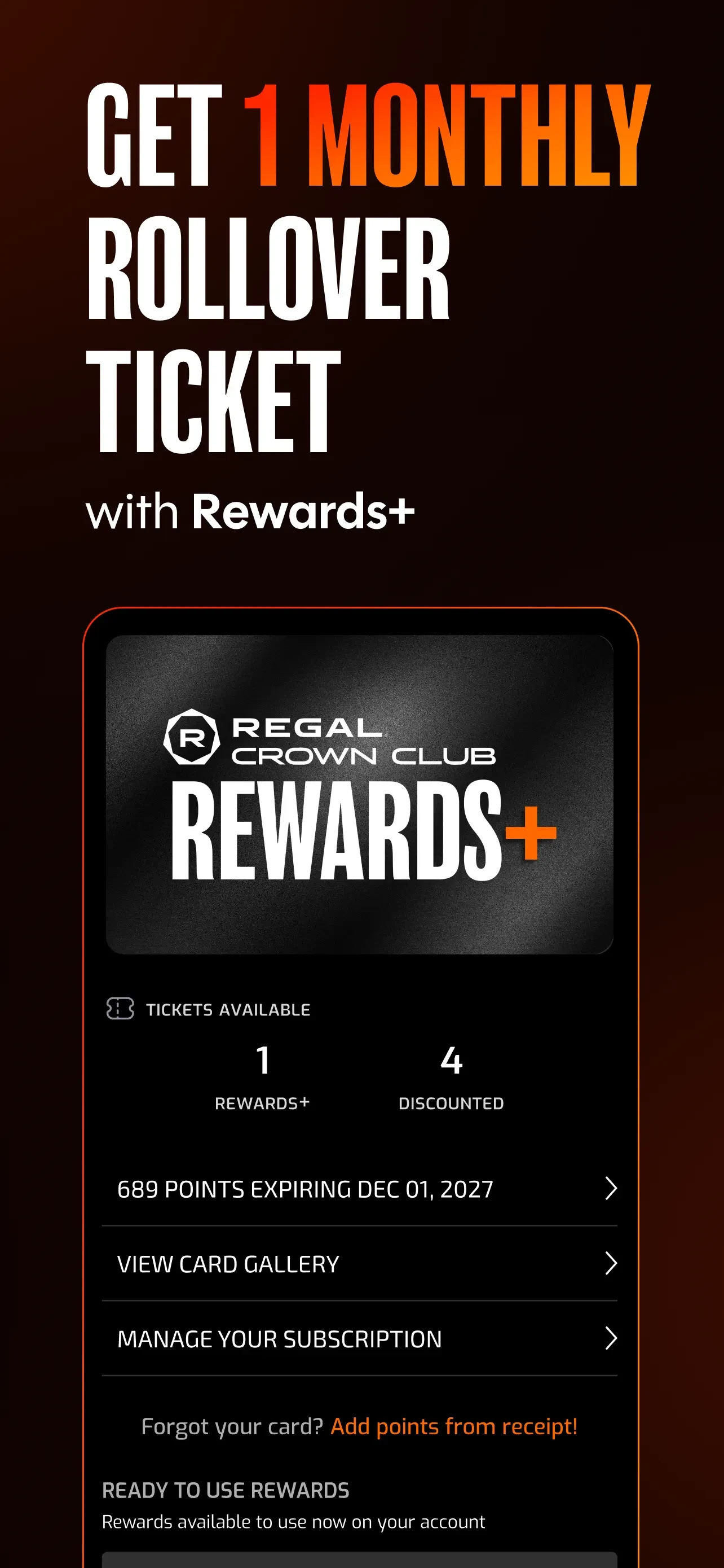 Regal: Movie Tickets Made Easy app store screenshot 4 — Unknown (iOS)
