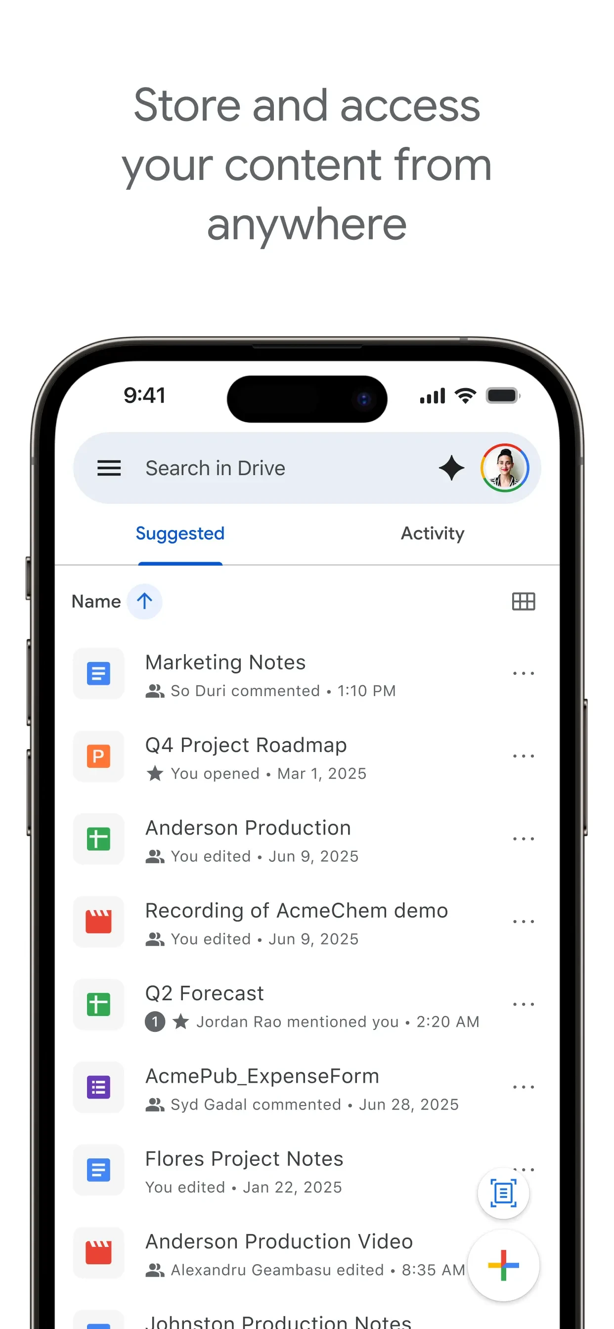 Google Drive app store screenshot 1 — Productivity (iOS)
