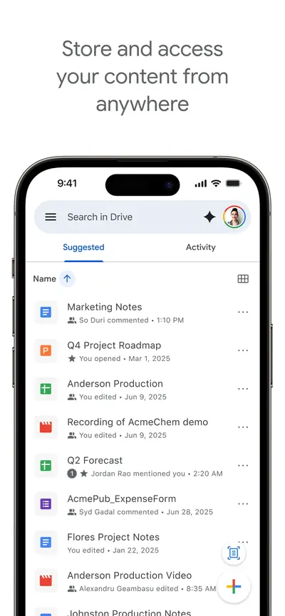 Google Drive app store screenshot 1 — Productivity (iOS)