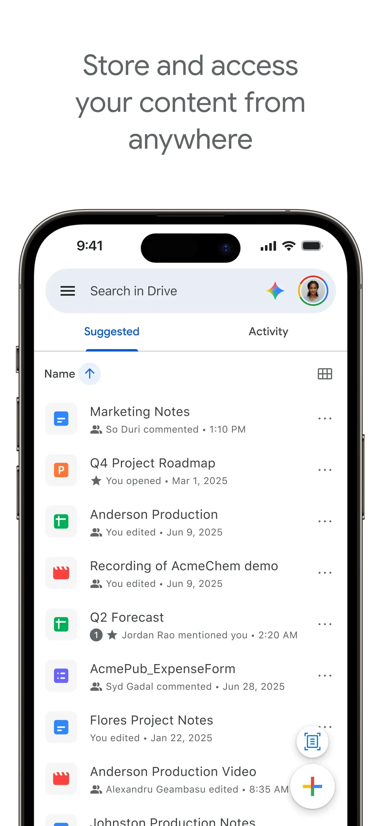 Google Drive app store screenshot 1 — Productivity (iOS)