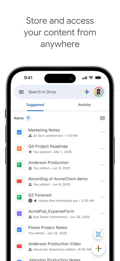 Google Drive app store screenshot 1 — Productivity (iOS)