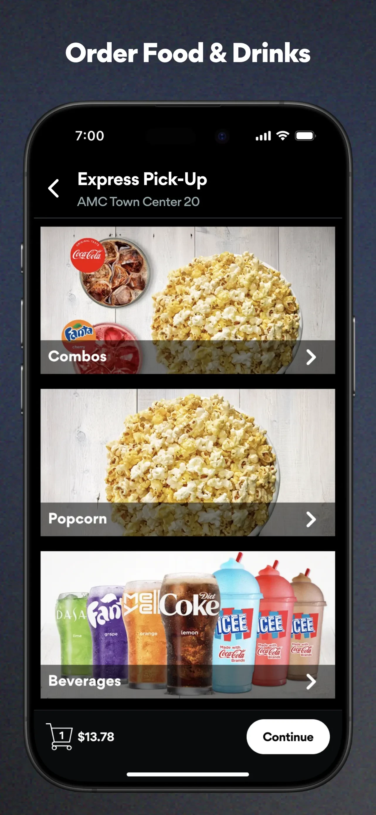 AMC Theatres: Movies & More app store screenshot 3 — Entertainment (iOS)