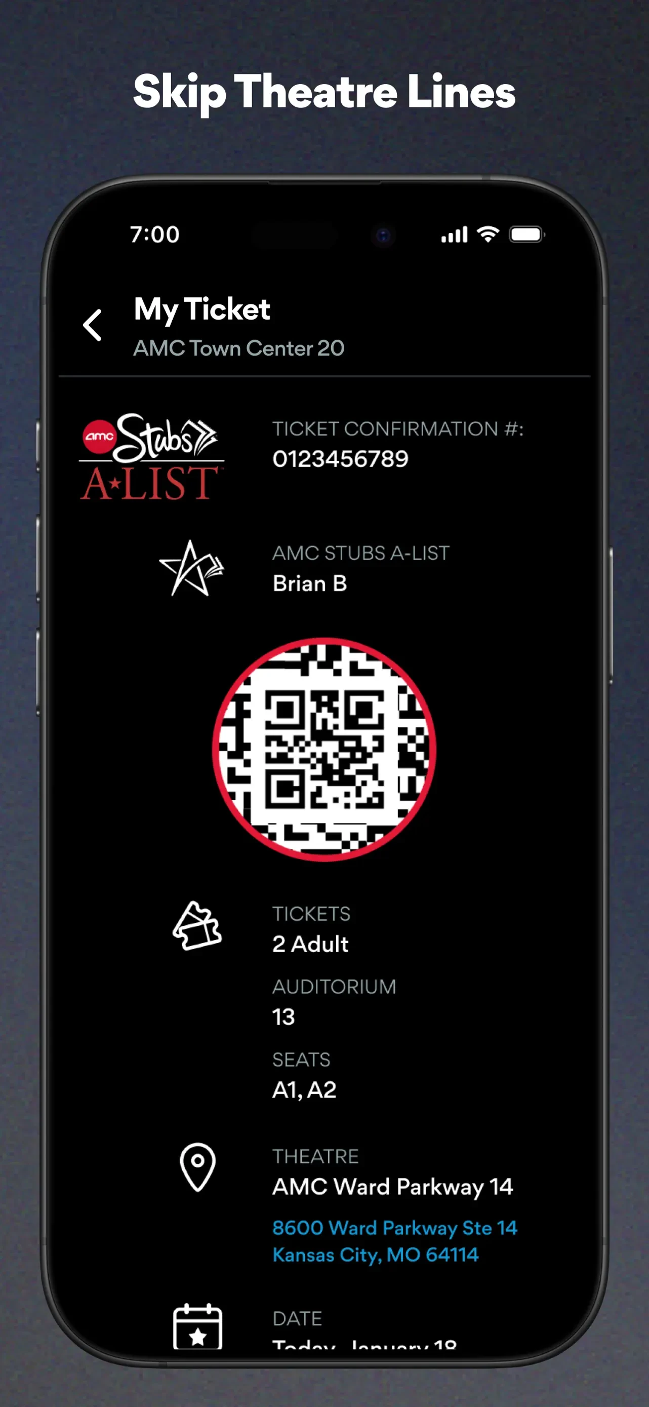 AMC Theatres: Movies & More app store screenshot 4 — Entertainment (iOS)