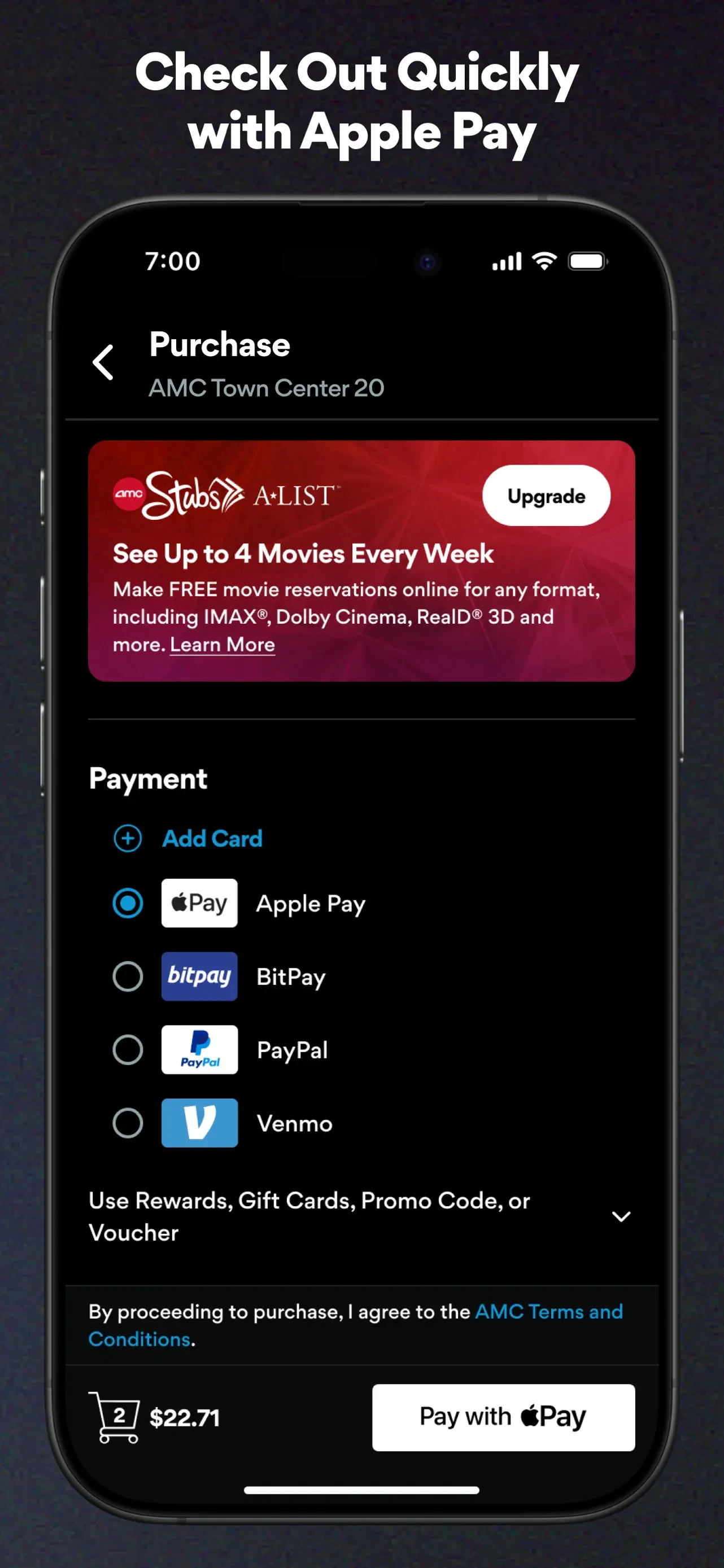 AMC Theatres: Movies & More app store screenshot 6 — Entertainment (iOS)