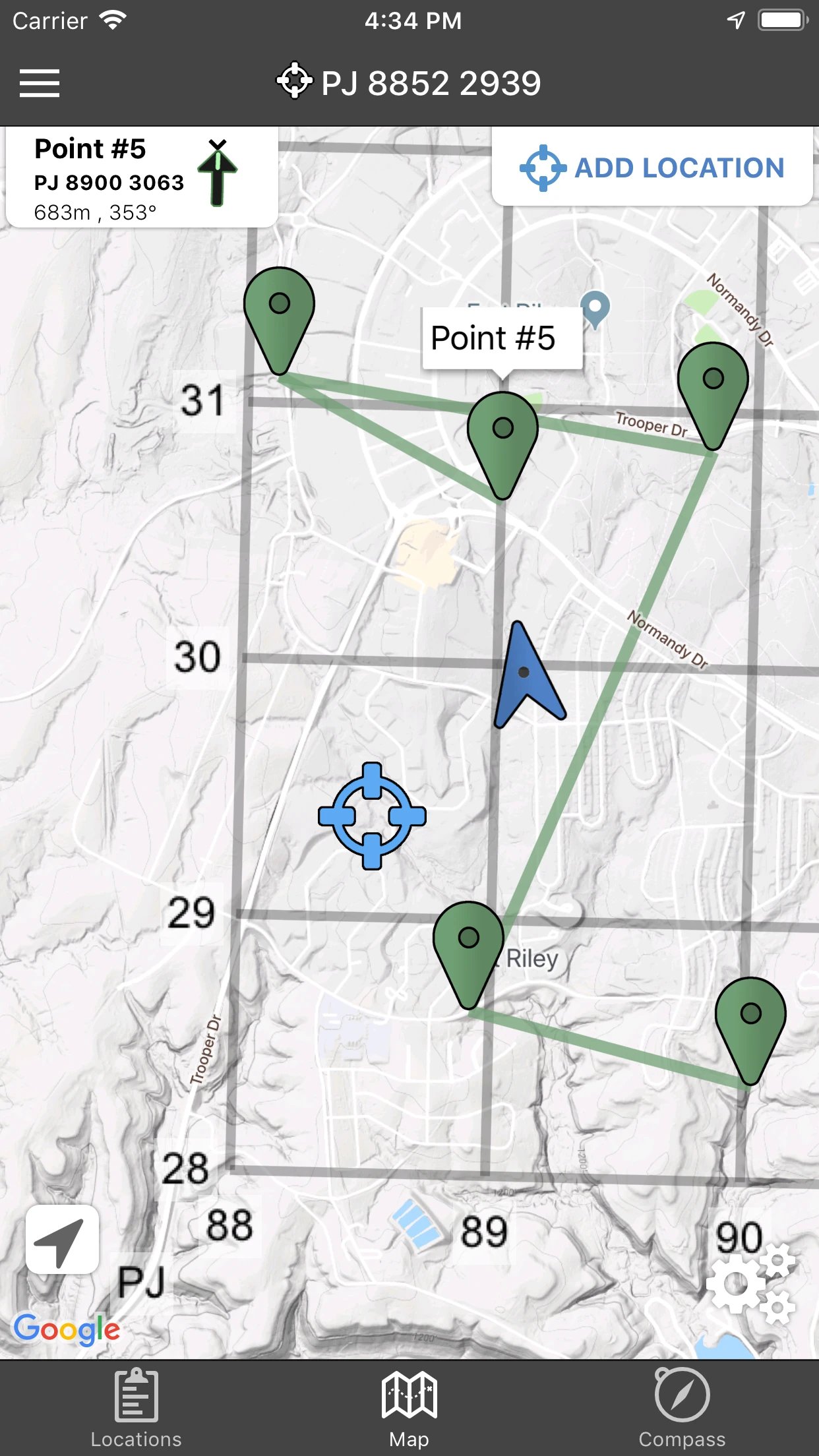 Land Nav Assistant app store screenshot 3 — Navigation (iOS)