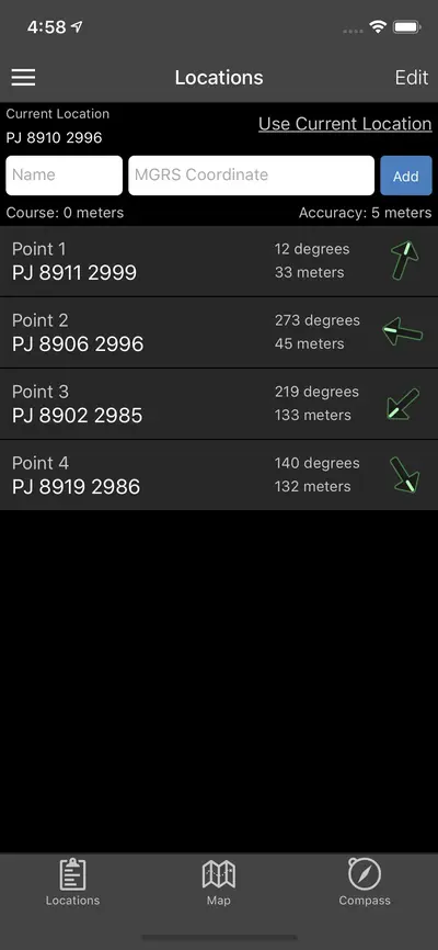 Land Nav Assistant app store screenshot 1 — Navigation (iOS)