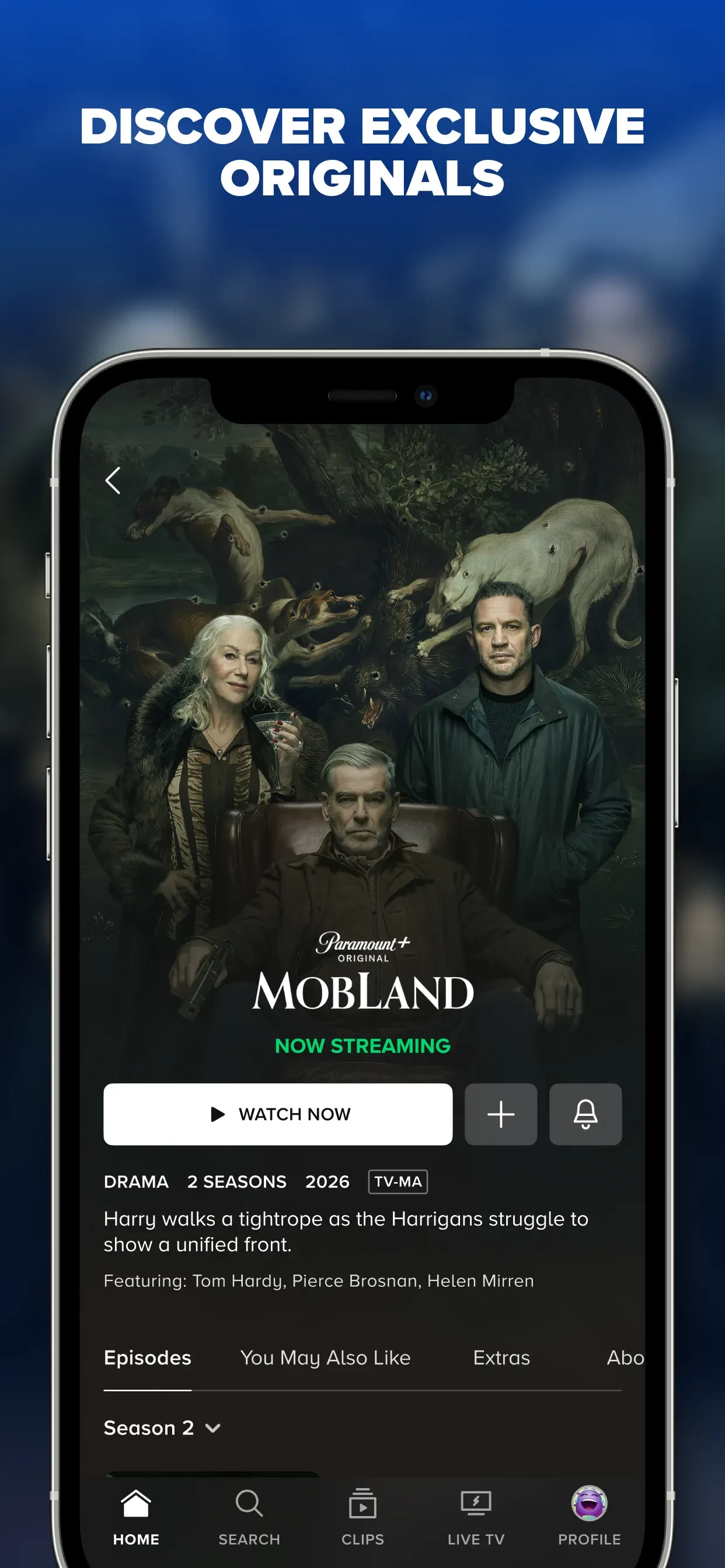 Paramount+ app store screenshot 1 — Entertainment (iOS)
