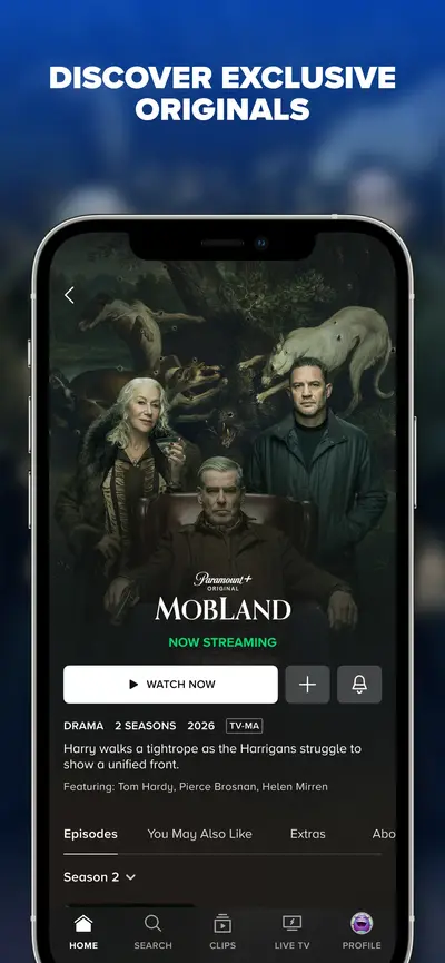Paramount+ app store screenshot 1 — Entertainment (iOS)