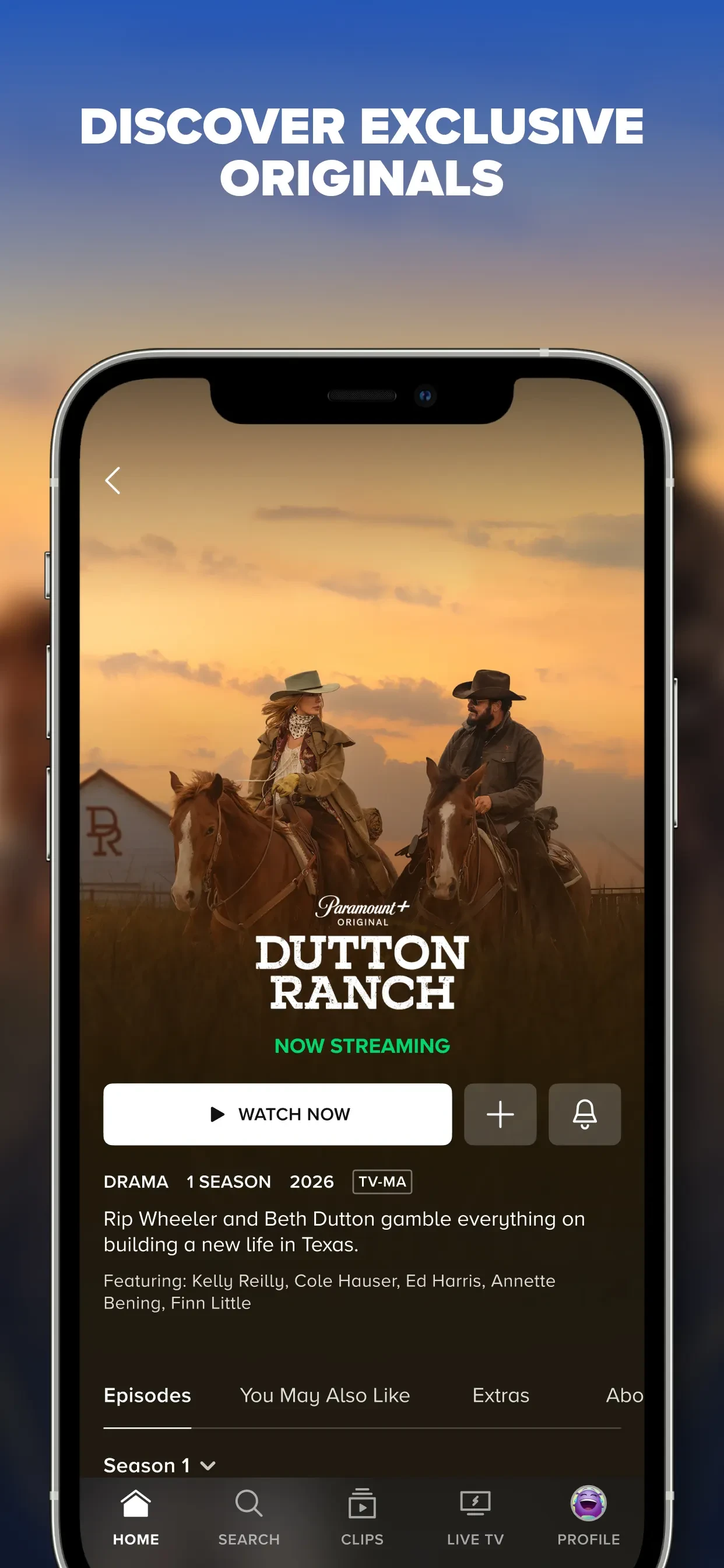 Paramount+ app store screenshot 1 — Entertainment (iOS)