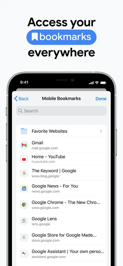 Google Chrome app store screenshot 10 — Utilities (iOS)