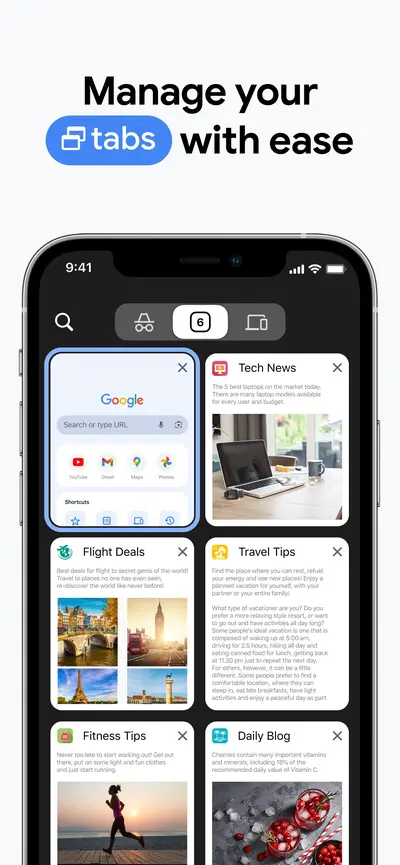 Google Chrome app store screenshot 6 — Utilities (iOS)
