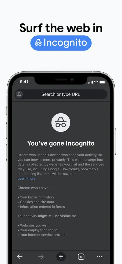 Google Chrome app store screenshot 8 — Utilities (iOS)