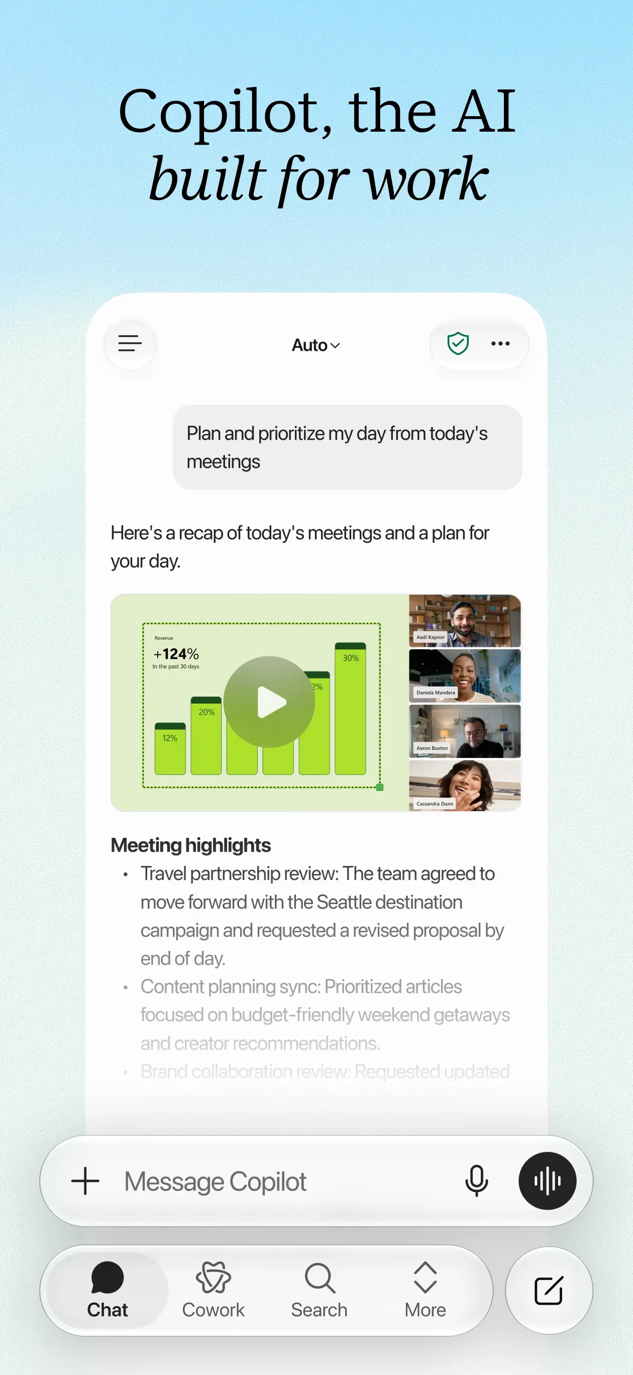 Microsoft Copilot app store screenshot 1 — Unknown (iOS)