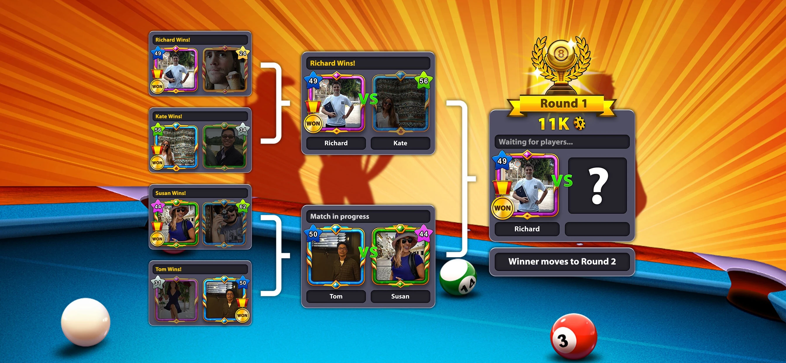 8 Ball Pool™ app store screenshot 3 — Games (iOS)