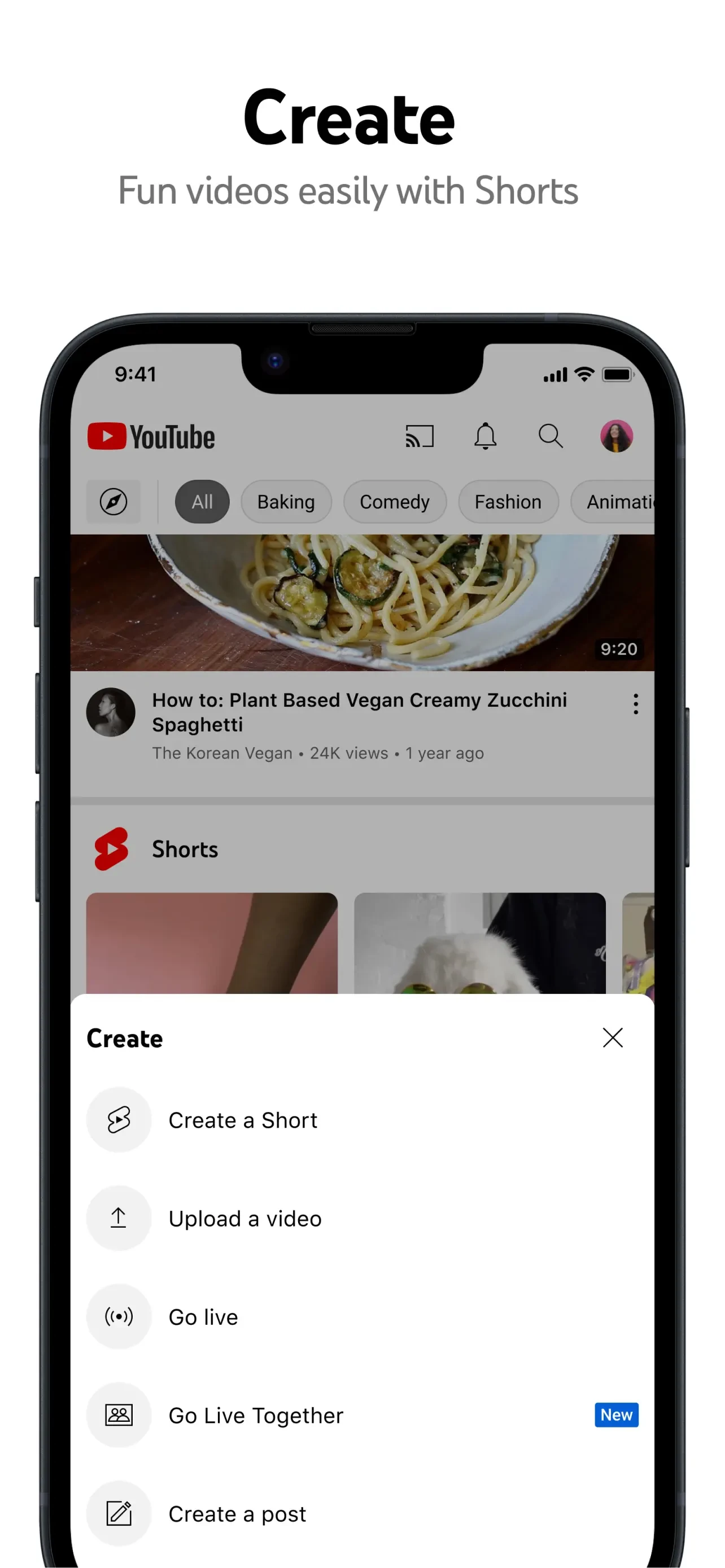 YouTube app store screenshot 1 — Photo & Video (iOS)