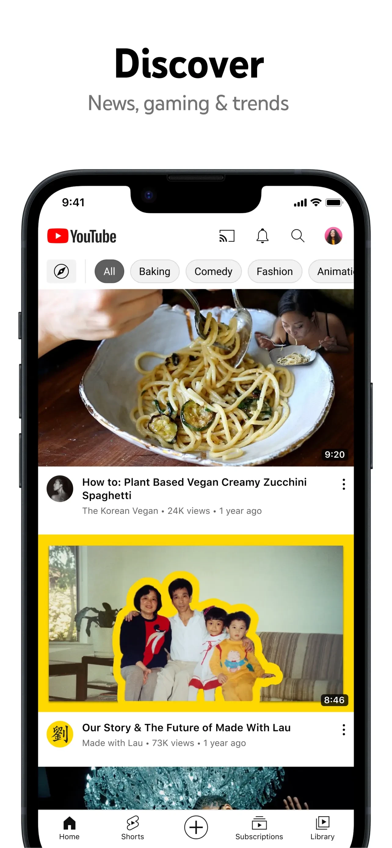YouTube app store screenshot 5 — Photo & Video (iOS)