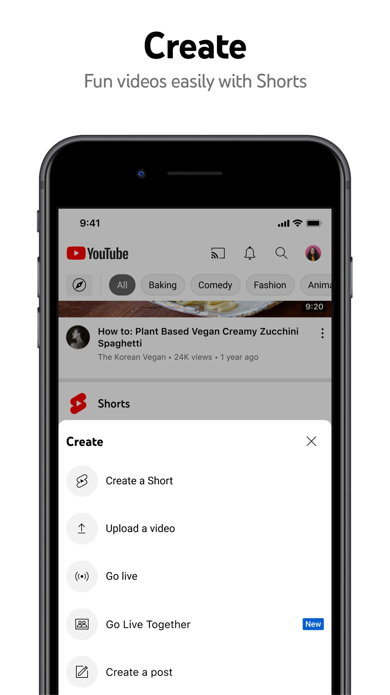 YouTube app store screenshot 1 — Photo & Video (iOS)