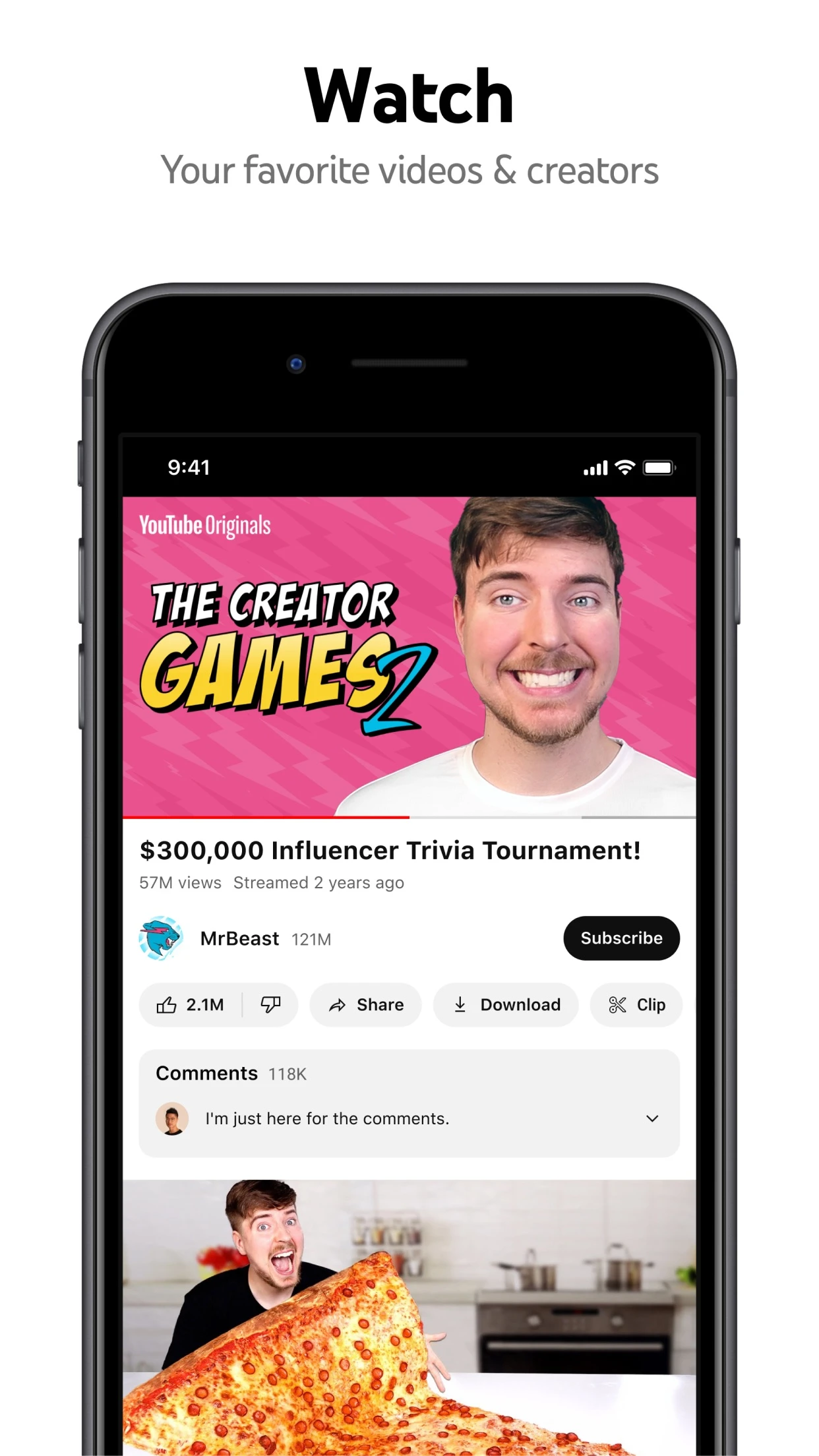 YouTube app store screenshot 3 — Photo & Video (iOS)