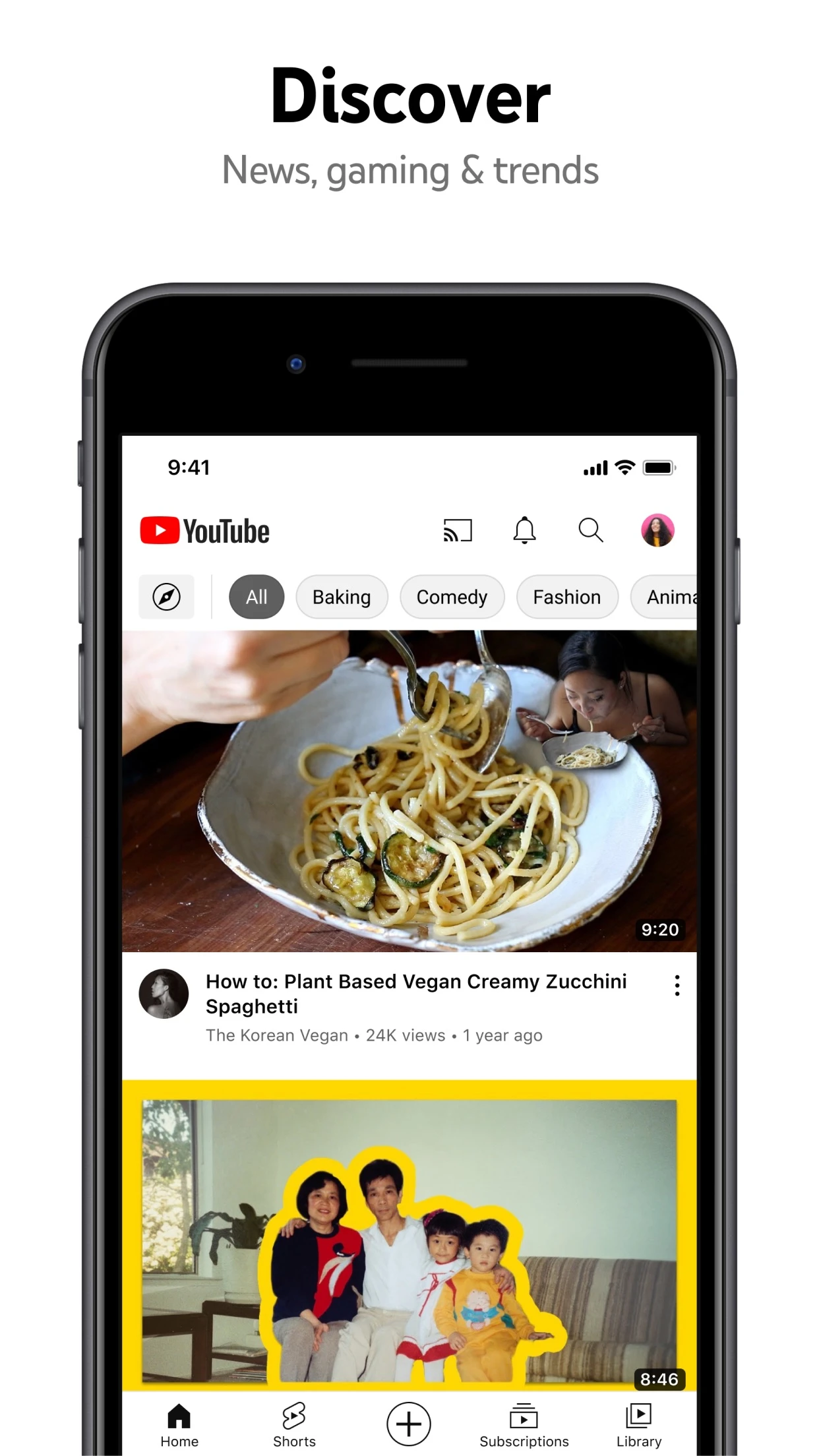 YouTube app store screenshot 5 — Photo & Video (iOS)