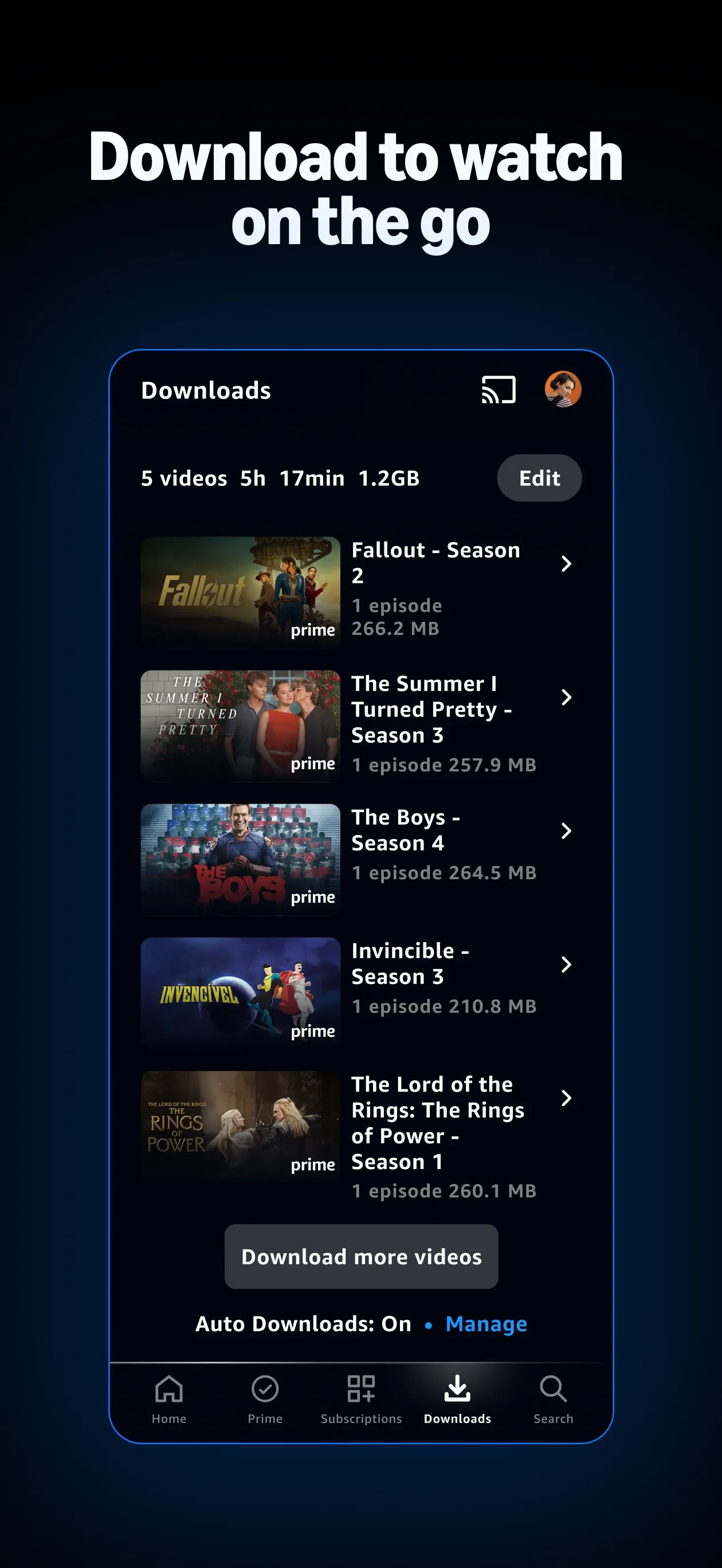 Amazon Prime Video app store screenshot 2 — Entertainment (iOS)