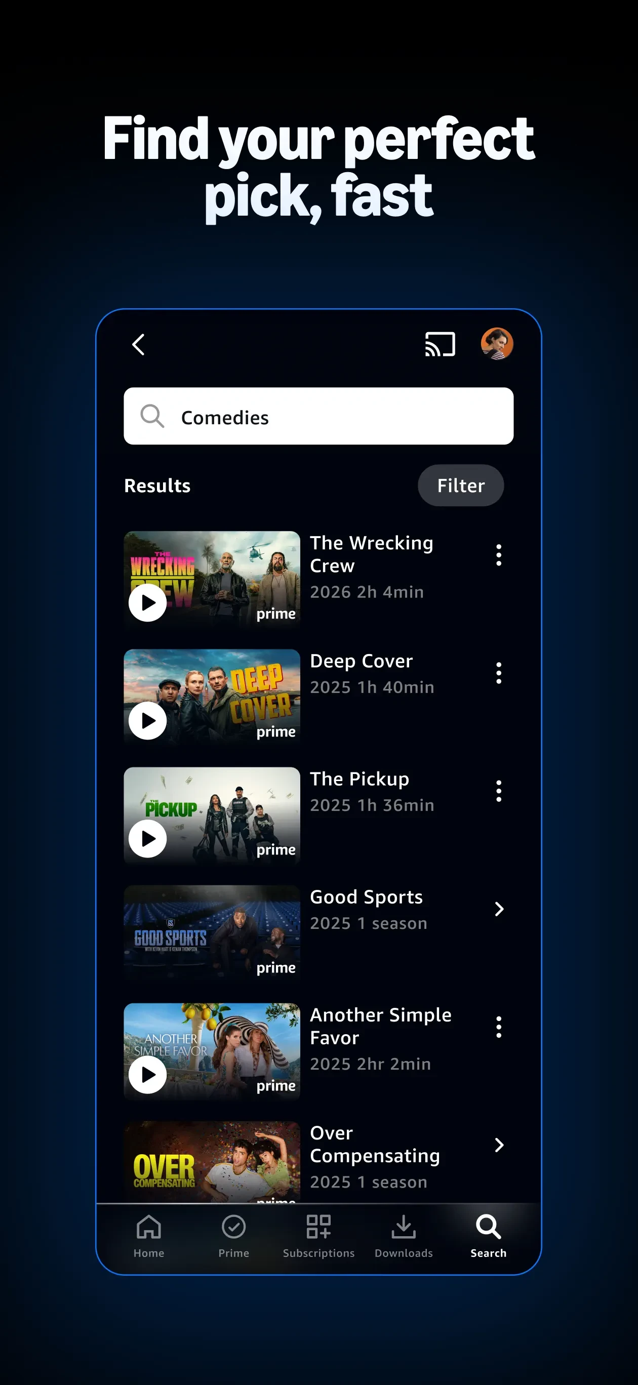 Amazon Prime Video app store screenshot 5 — Entertainment (iOS)
